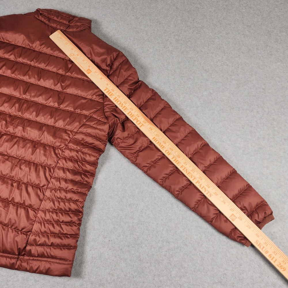 Quince Puffer Jacket Size Medium Brown Lightweight Goose Down Packable - Picture 11 of 12